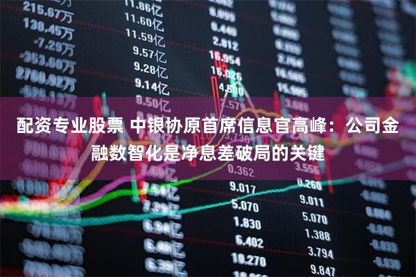 配资专业股票 中银协原首席信息官高峰：公司金融数智化是净息差破局的关键