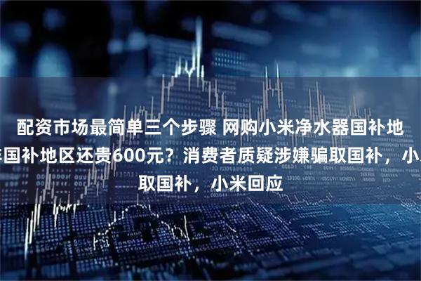 配资市场最简单三个步骤 网购小米净水器国补地区比非国补地区还贵600元？消费者质疑涉嫌骗取国补，小米回应